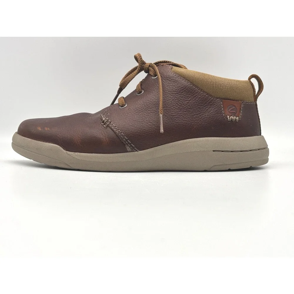 Clarks Collection Extreme Comfort Brown Leather Chukka Boots Mens 9.5